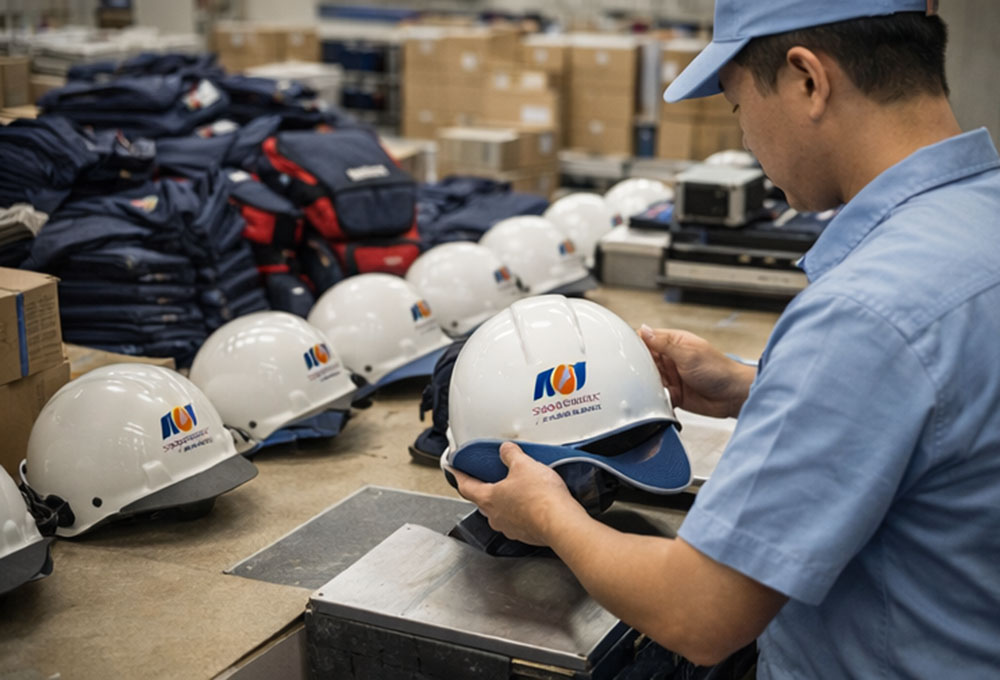 Xưởng Sản Xuất Nón Bảo Hiểm Quảng Cáo